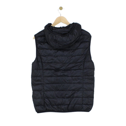 Mens Down Bodywarmer Hooded Quilted Lightweight