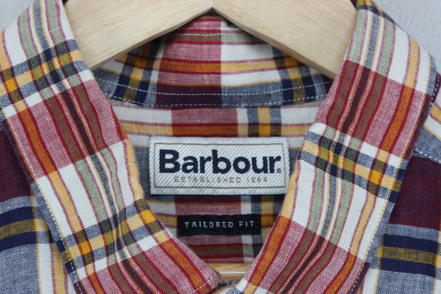 Mens Linen Plaid Shirt Tailored Casual