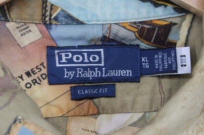 Mens Postcard Shirt Short Sleeve Key West