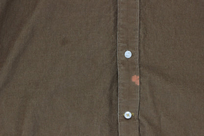 Mens Corduroy Shirt Tailored Button Up