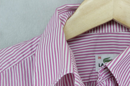 Mens Striped Shirt Short Sleeve Button Up Classic Fit