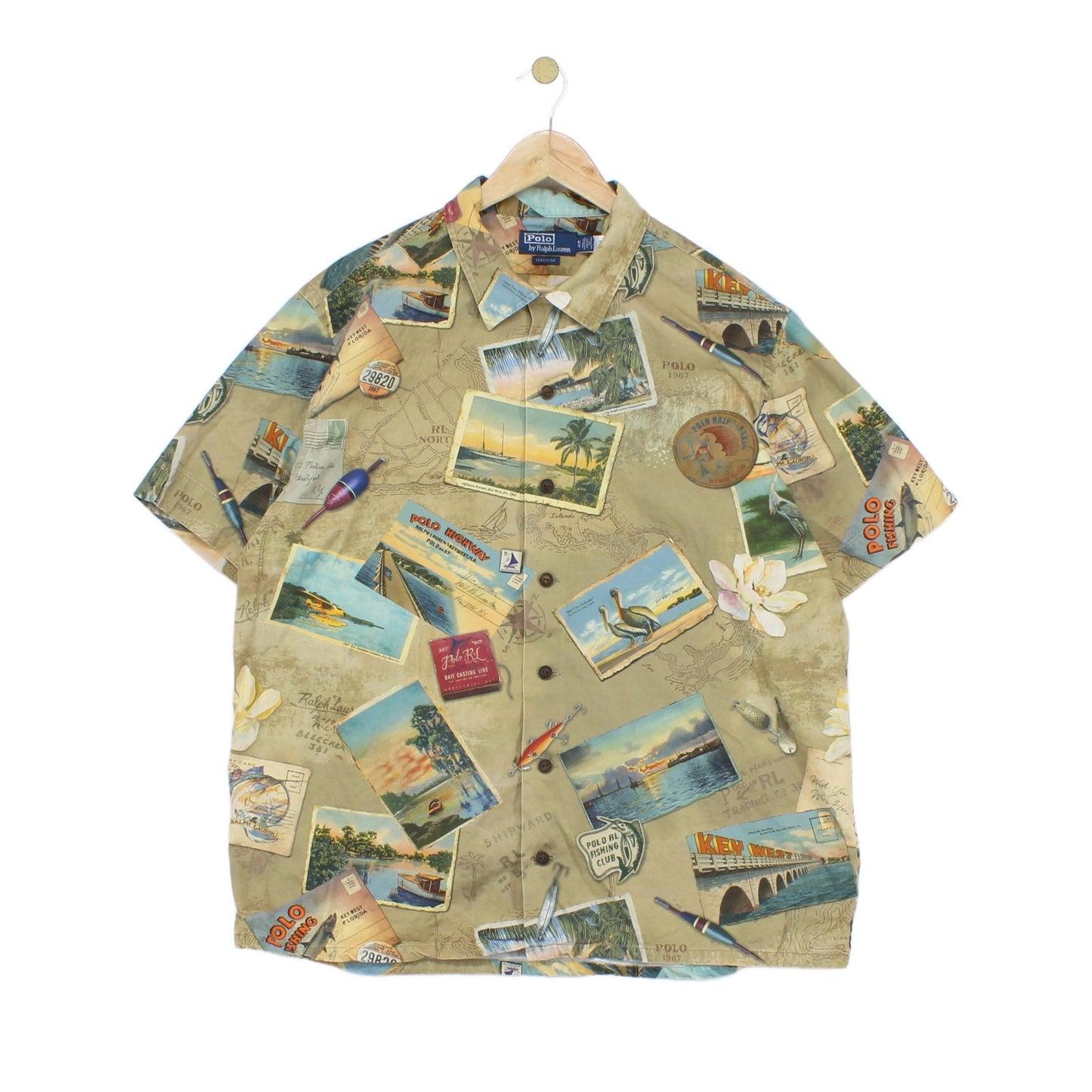 Mens Postcard Shirt Short Sleeve Key West