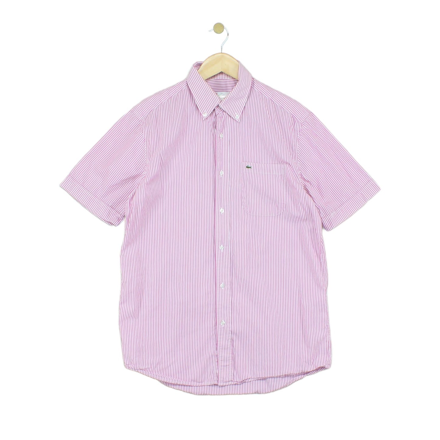 Mens Striped Shirt Short Sleeve Button Up Classic Fit