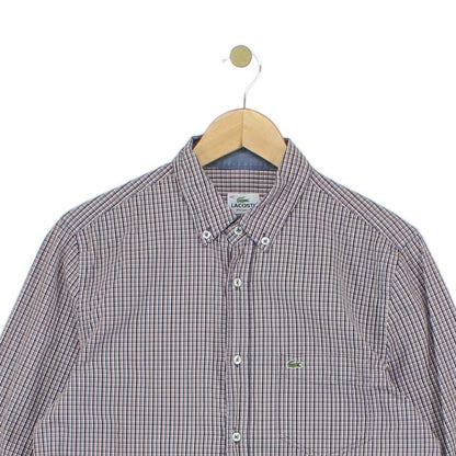 Mens Check Shirt Long Sleeve Classic Cotton