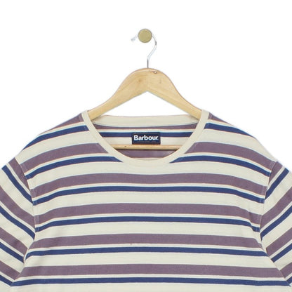 Mens Striped T-Shirt Crew Neck Short Sleeve