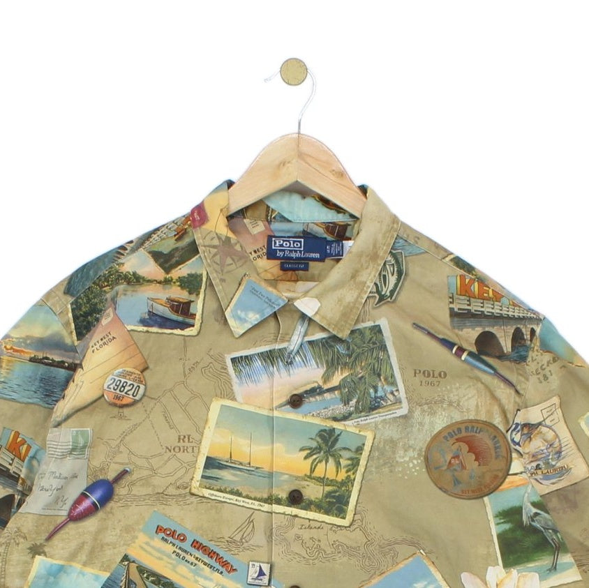 Mens Postcard Shirt Short Sleeve Key West