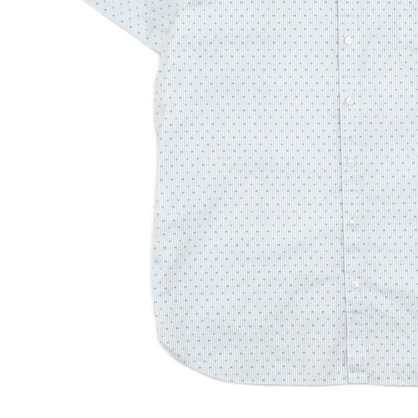 Mens Shirt Slim Fit Short Sleeve Button Up
