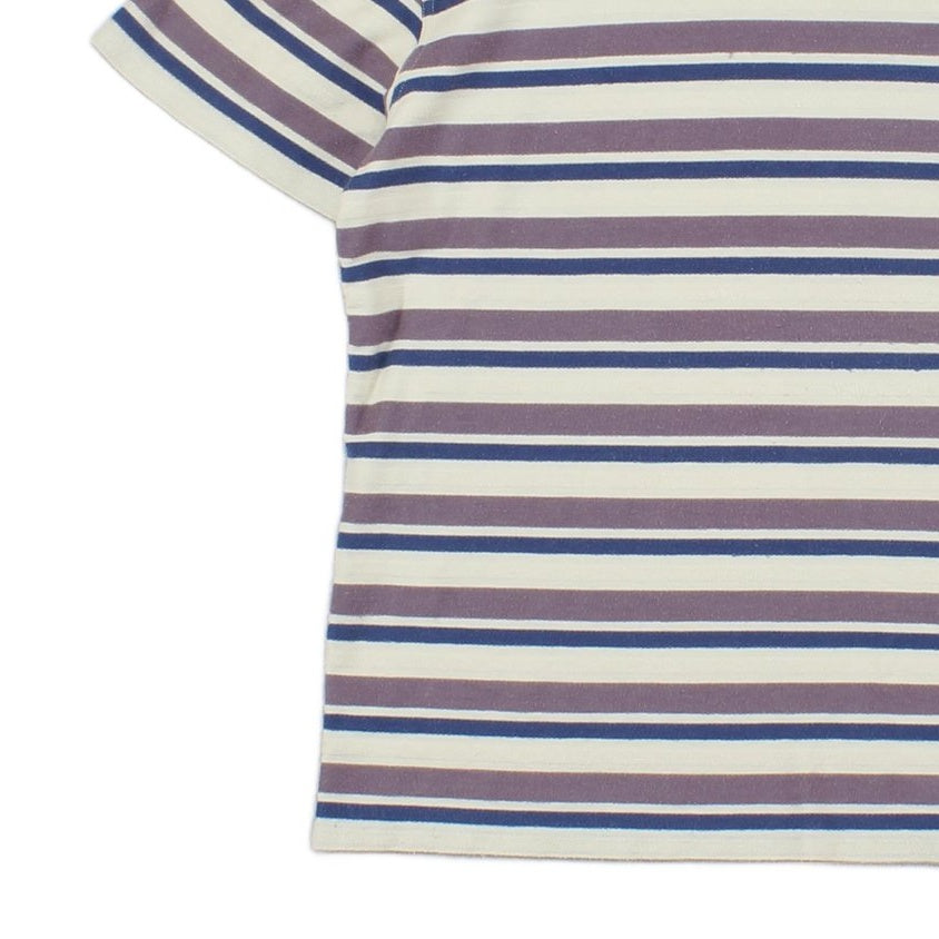 Mens Striped T-Shirt Crew Neck Short Sleeve
