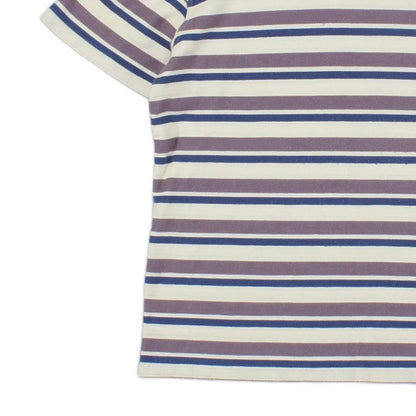 Mens Striped T-Shirt Crew Neck Short Sleeve