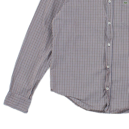 Mens Check Shirt Long Sleeve Classic Cotton