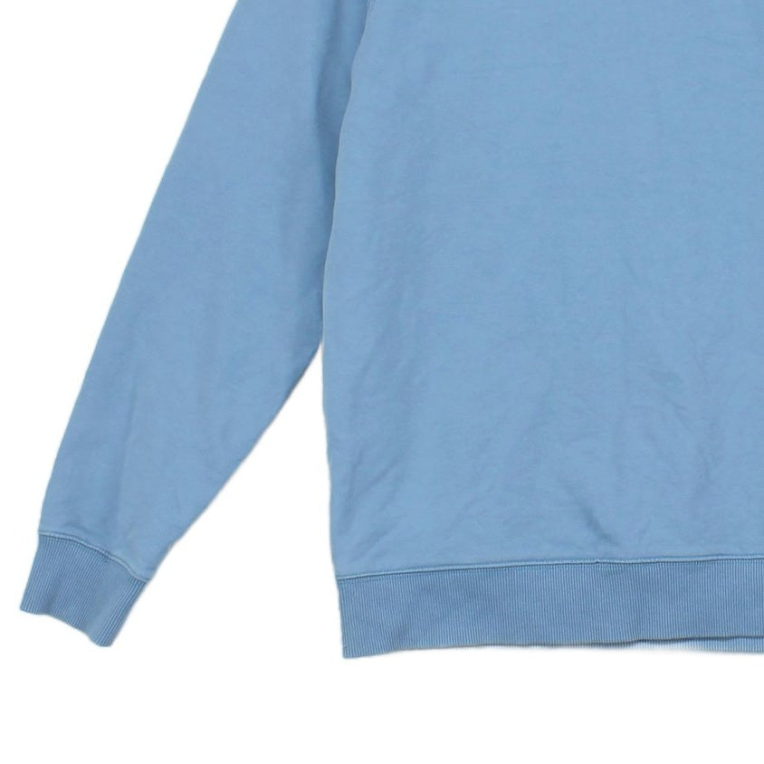 Mens Sweatshirt Logo Embroidered Crew Neck Stretch