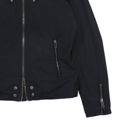 Mens Bomber Jacket Full Zip Biker