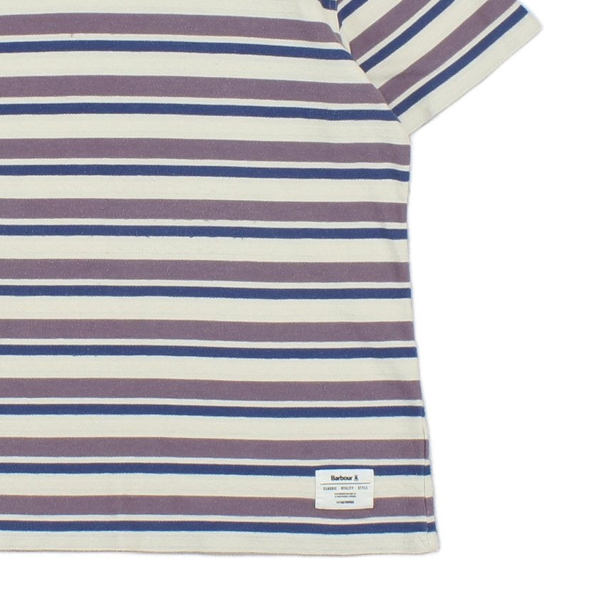 Mens Striped T-Shirt Crew Neck Short Sleeve