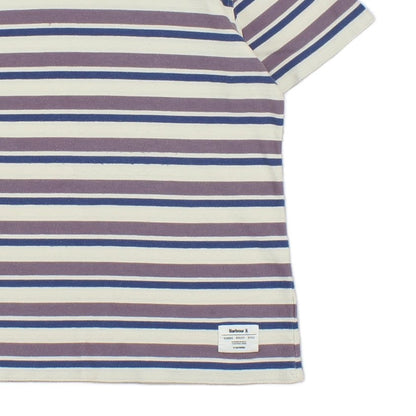 Mens Striped T-Shirt Crew Neck Short Sleeve