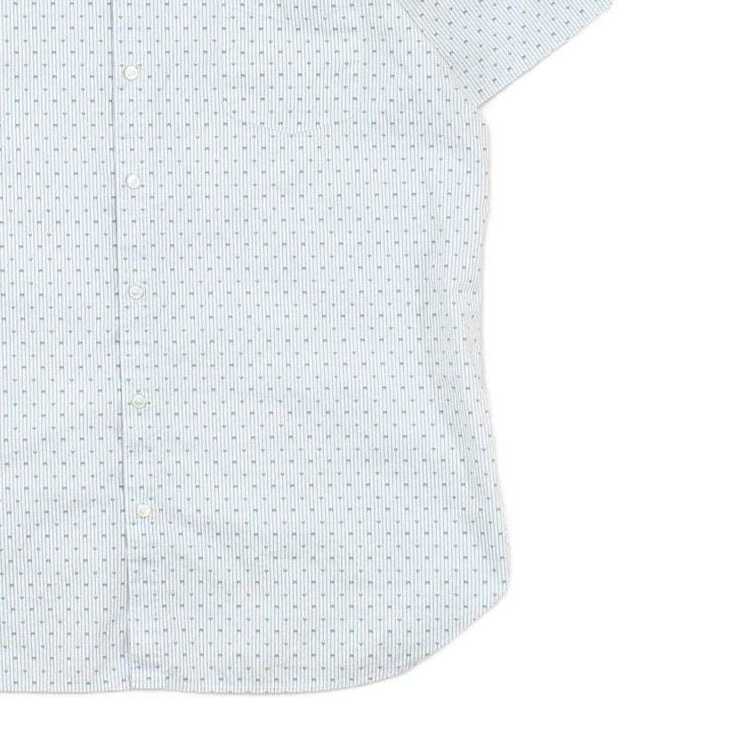 Mens Shirt Slim Fit Short Sleeve Button Up