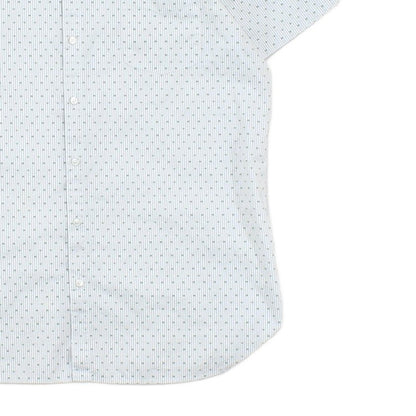 Mens Shirt Slim Fit Short Sleeve Button Up