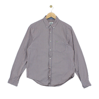 Mens Check Shirt Long Sleeve Classic Cotton