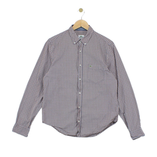 Mens Check Shirt Long Sleeve Classic Cotton