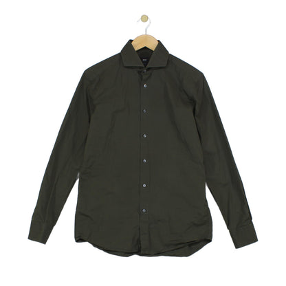 Mens Shirt Slim Fit Tailored Long Sleeve