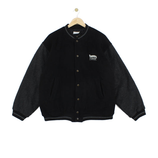 Mens Varsity Jacket Mickey Acrylic Wool