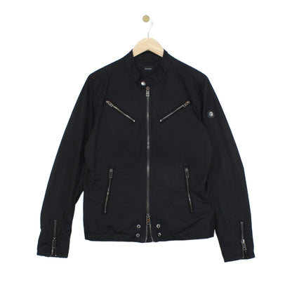 Mens Bomber Jacket Full Zip Biker