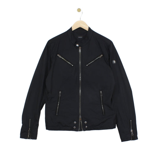 Mens Bomber Jacket Full Zip Biker