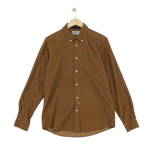 Mens Corduroy Shirt Tailored Button Up