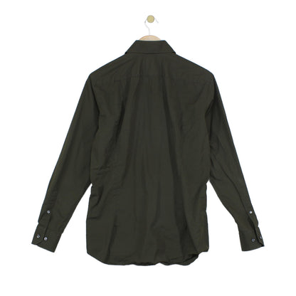 Mens Shirt Slim Fit Tailored Long Sleeve