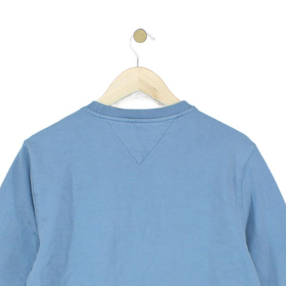 Mens Sweatshirt Logo Embroidered Crew Neck Stretch