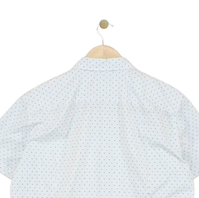 Mens Shirt Slim Fit Short Sleeve Button Up