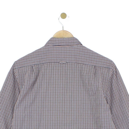 Mens Check Shirt Long Sleeve Classic Cotton