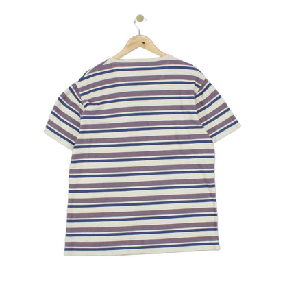 Mens Striped T-Shirt Crew Neck Short Sleeve