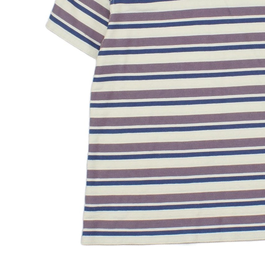 Mens Striped T-Shirt Crew Neck Short Sleeve