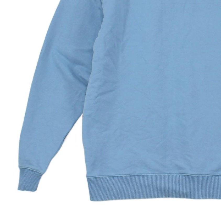Mens Sweatshirt Logo Embroidered Crew Neck Stretch
