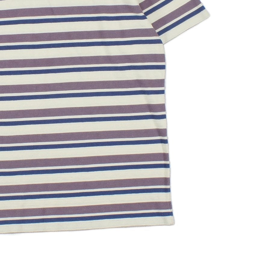 Mens Striped T-Shirt Crew Neck Short Sleeve