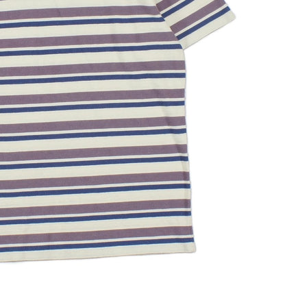 Mens Striped T-Shirt Crew Neck Short Sleeve