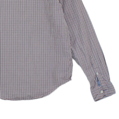 Mens Check Shirt Long Sleeve Classic Cotton