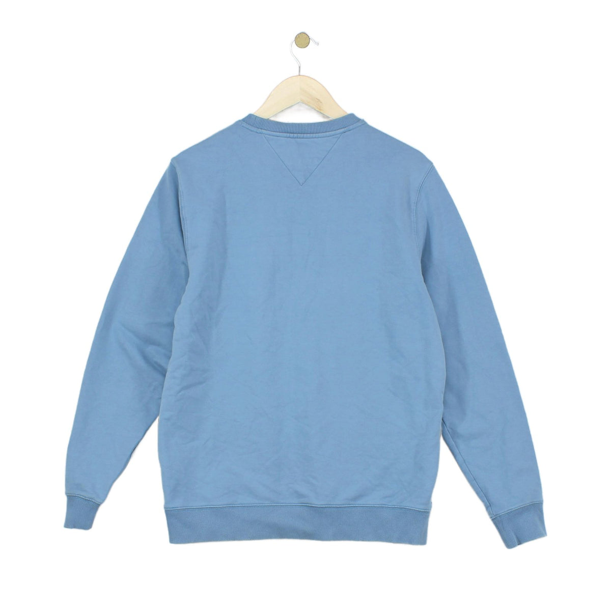 Mens Sweatshirt Logo Embroidered Crew Neck Stretch