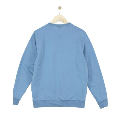 Mens Sweatshirt Logo Embroidered Crew Neck Stretch