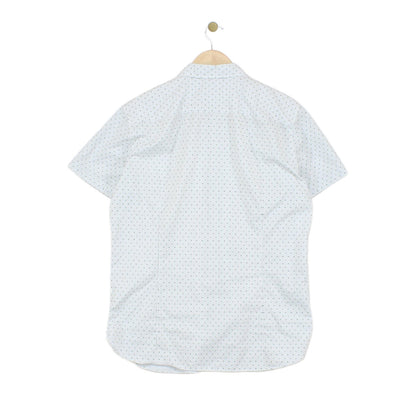 Mens Shirt Slim Fit Short Sleeve Button Up