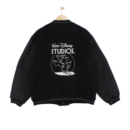Mens Varsity Jacket Mickey Acrylic Wool