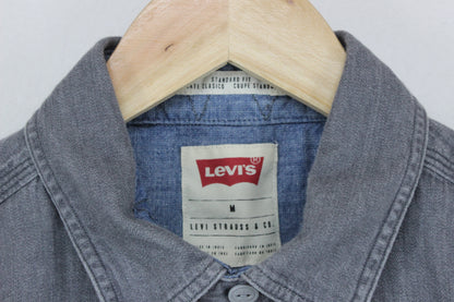 Mens Denim Shirt Button Up Classic