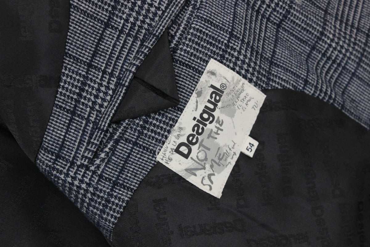 Mens Blazer Plaid Wool Cotton Regular