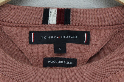 Mens Jumper Crew Neck Wool Silk