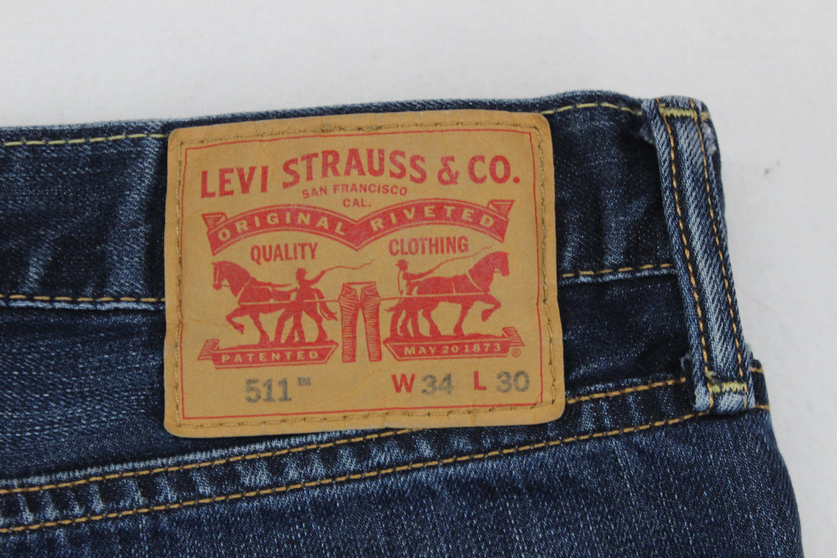 Mens 511 Jeans Zip Fly Denim Slim Fit Cotton