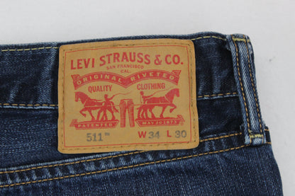 Mens 511 Jeans Zip Fly Denim Slim Fit Cotton