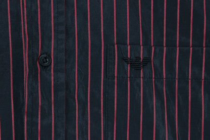 Mens Striped Shirt Made In Italy Short Sleeve