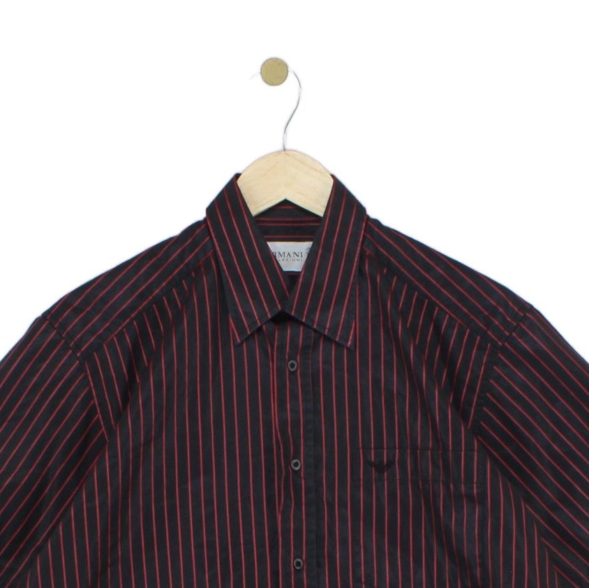 Mens Striped Shirt Made In Italy Short Sleeve