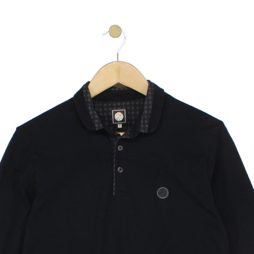 Mens Polo Shirt Long Sleeve Slim Fit