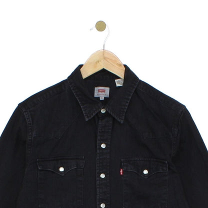 Womens Denim Shirt Snap Western Long Sleeve